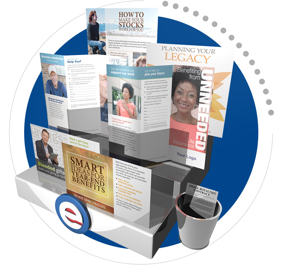 Planned giving newsletter, brochure, ad, insert and guide Planned giving newsletter, brochure, ad, insert and guide